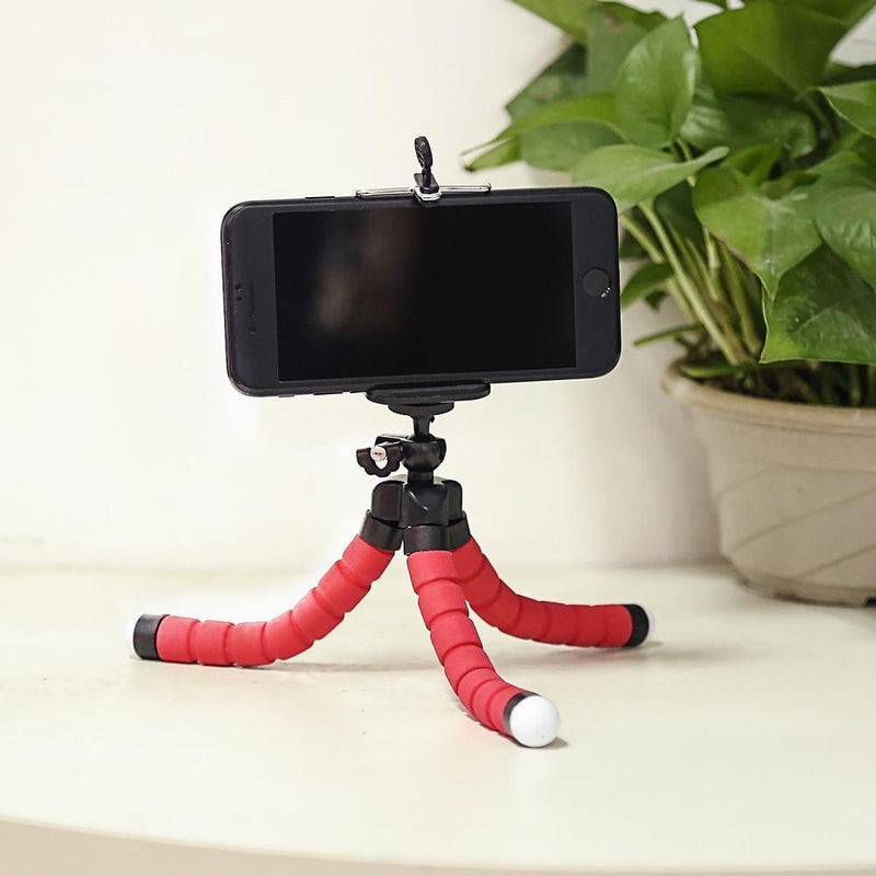 Mini tripé para celular polvo esponja flexível