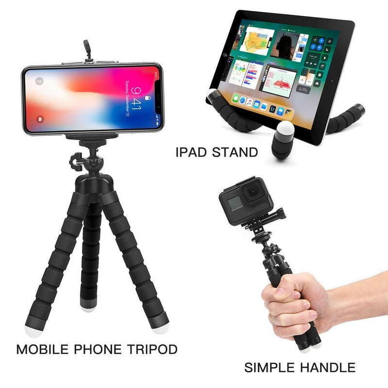 Mini tripé para celular polvo esponja flexível
