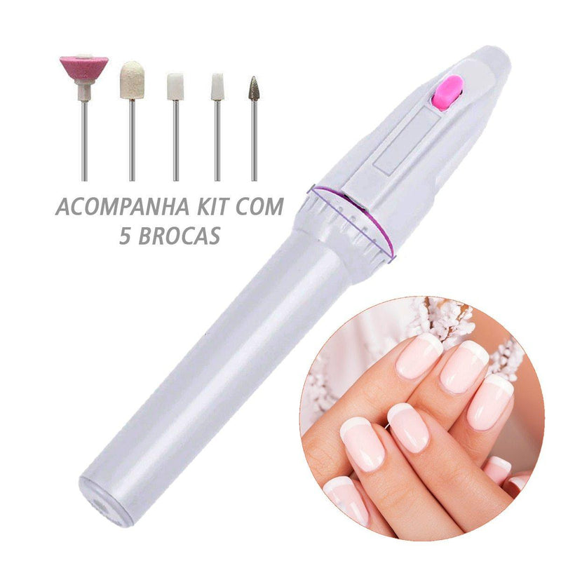 Lixa Unhas Polidor Elétrico 5 Brocas