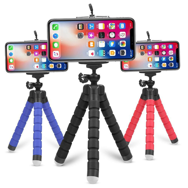 Mini tripé para celular polvo esponja flexível