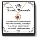 Colar Eu te Amo em 100 Idiomas - Para minha Querida Namorada