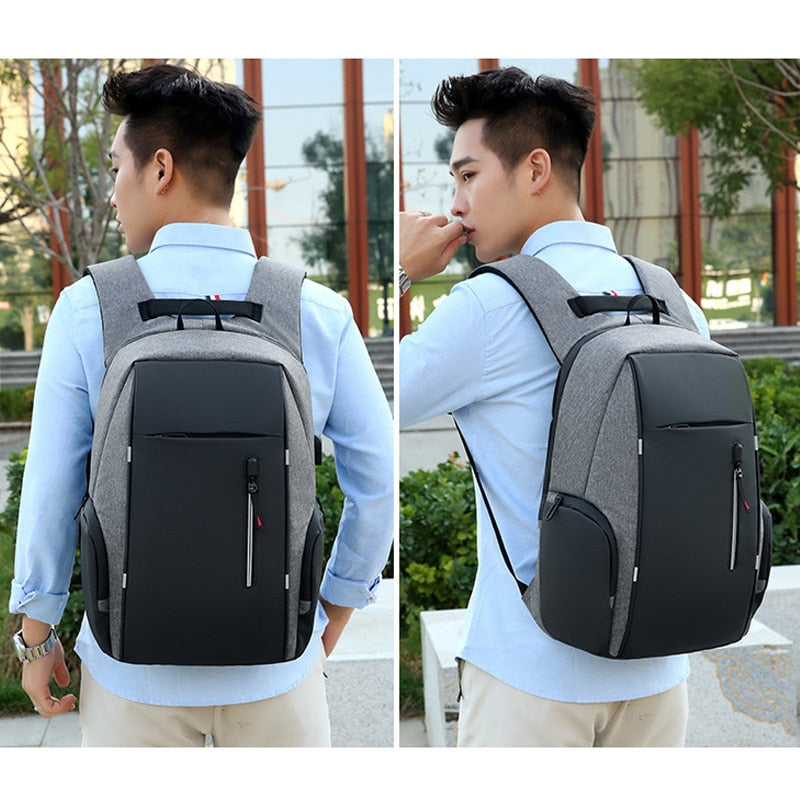 Oxford Bag - Mochila Grande Espaçosa c/ USB Resistente a Água Notebook 15.6' Polegadas